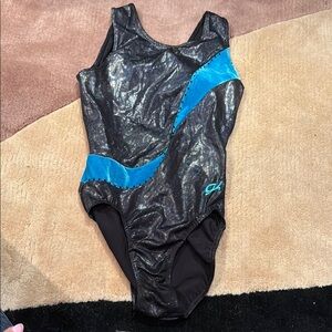 GK Dynamic Black and Blue Performance Leotard